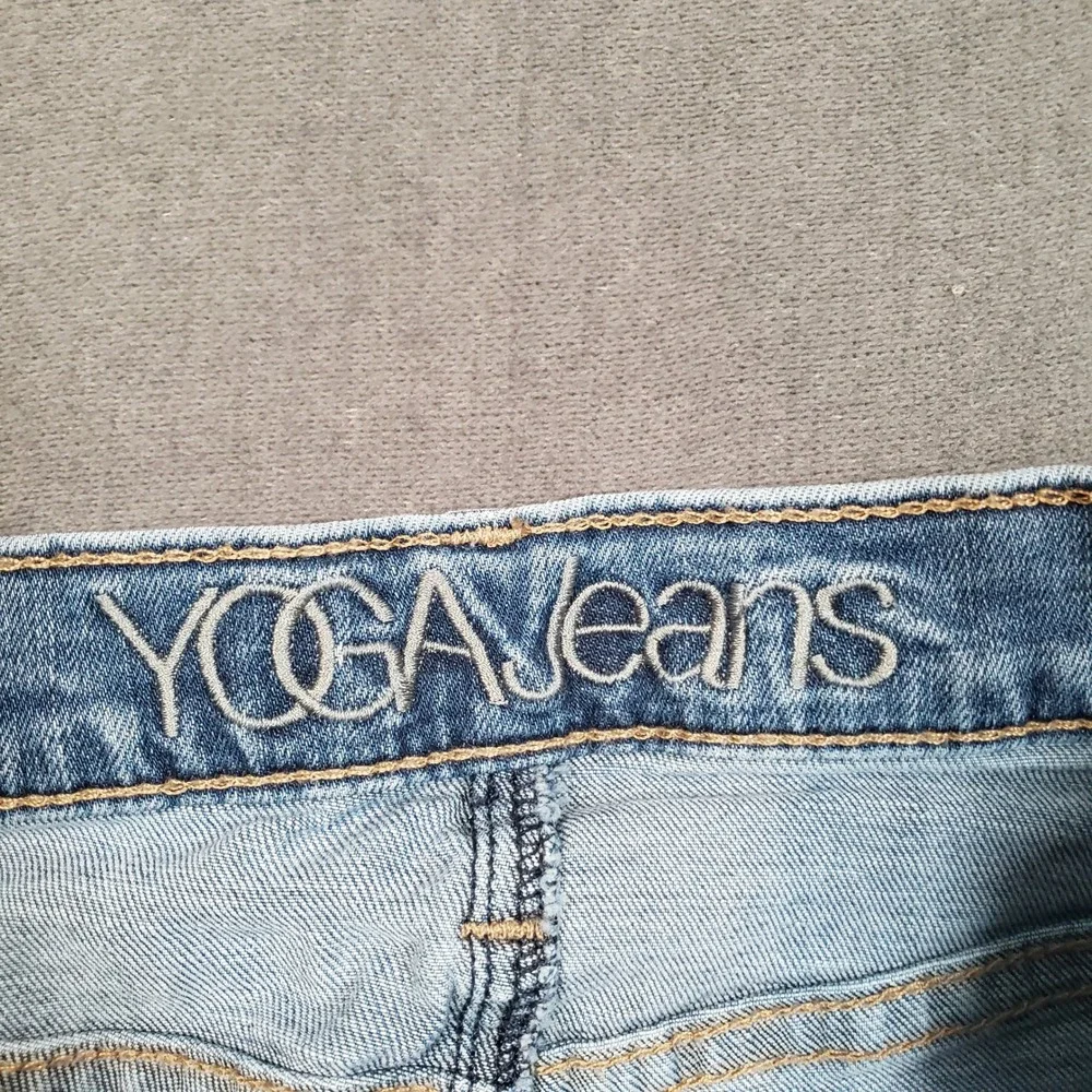 YOGA Jeans Bootcut Jeans Womens 29 Blue Second Skin Mid Rise Denim SWP-1507